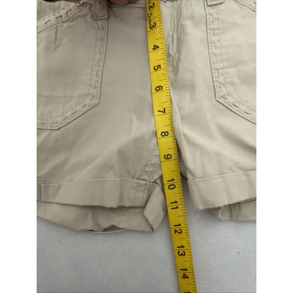 Miss Me Women’s Tan Rip Stop Shorts Size 27 CP1248 Cargo - Picture 10 of 12